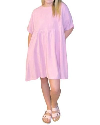 Kori Baby Doll Pocket Dress - Pink