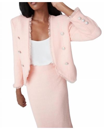 Iris Setlakwe Crop Jacket With Fringe - Pink