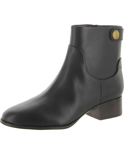 Franco Sarto Jessica Leather Western Ankle Boots - Gray