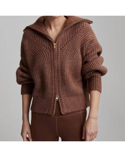 Varley Putney Knit Jacket - Brown