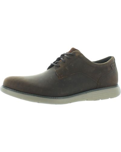 Rockport Garett Leather Lace Up Oxfords - Brown