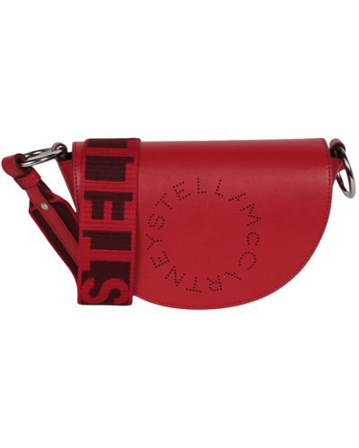Stella McCartney Logo Flap Shoulder Bag - Red