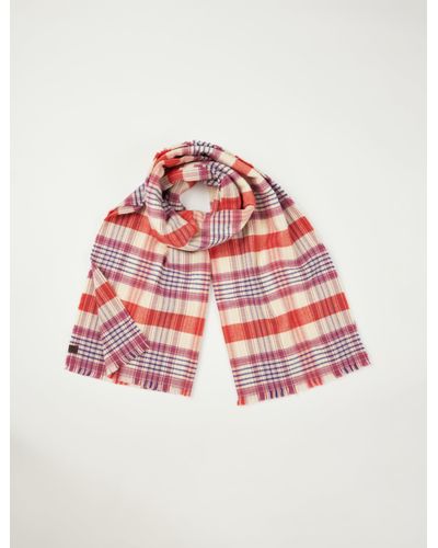Lucky Brand Plaid Blanket Scarf - Red