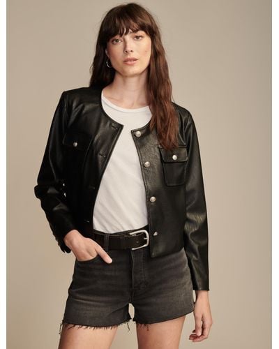 Lucky Brand Faux Leather Jacket - Black