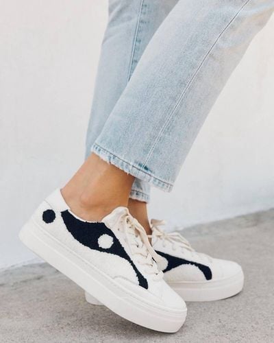 Soludos Yin Yang Platform Sneaker - White