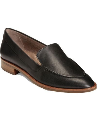 Aerosoles East Side Leather Comfort Loafers - Black
