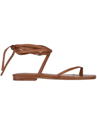 Marc Fisher Mireya Leather Open-toe Ankle Strap - Brown