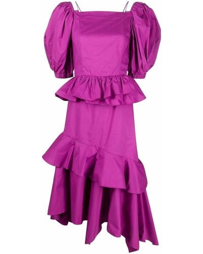 Ulla Johnson Marie Ruffled Dress - Purple