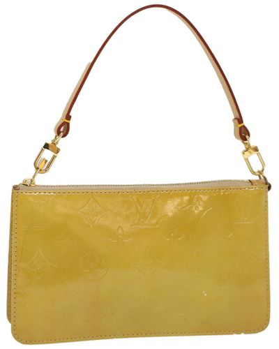 Louis Vuitton Lime Yellow Monogram Vernis Lexington Pochette Bag - Yoogi's  Closet