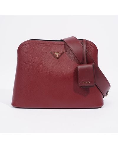 Prada Matinee Saffiano Leather Crossbody Bag - Red