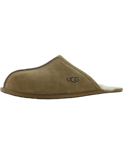 UGG Scuff Suede Slip On Scuff Slippers - Green