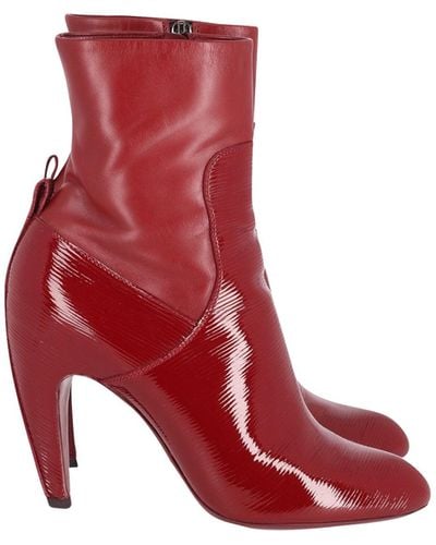 Louis Vuitton Eternal Ankle Boots In Red Patent Leather