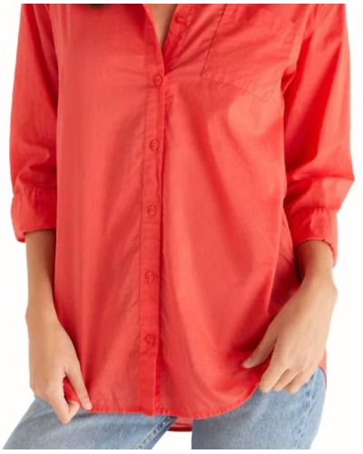 Z Supply Poolside Button Up Shirt - Red