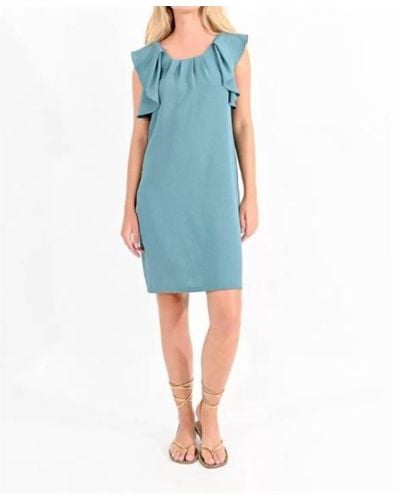 Molly Bracken Laura Ruffled Dress - Blue