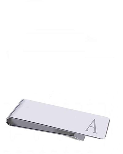 Stephen Oliver Initial "a" Money Clip - White