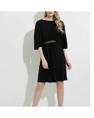 Joseph Ribkoff Flutter Sleeve Dress Style 224257 - Black