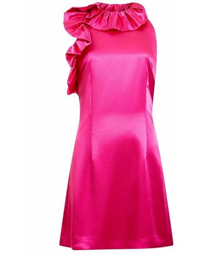 French Connection Adora Satin Dress - Pink