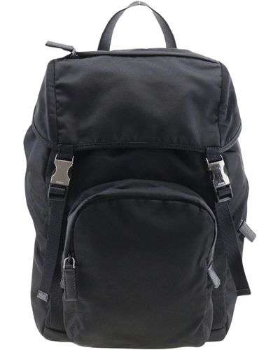 Prada Re-nylon Synthetic Backpack Bag (pre-owned) - Black