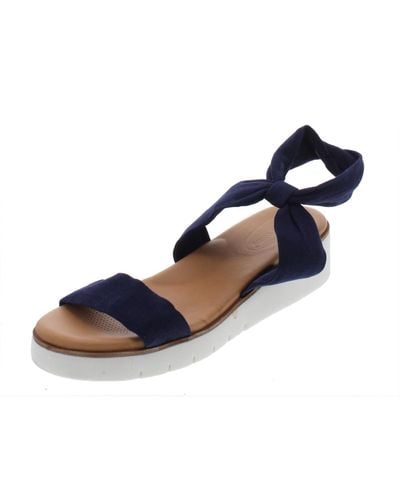 Corso Como Blayke Open Toe Comfort Wedge Sandals - Blue