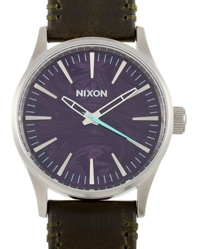Nixon Sentry 38 Leather Stainless Steel Watch A377-2302 - Multicolor