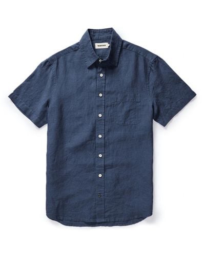 Taylor Stitch The Short Sleeve California Shirt In Navy - Blue