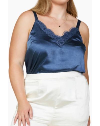 Skies Are Blue Lace Detail Cami - Blue