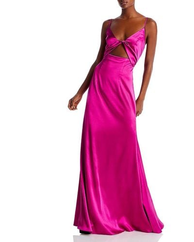 Yaura Torera Cut-out Long Evening Dress - Pink
