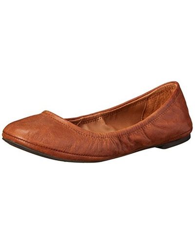 Lucky Brand Emmie Leather Ballet Flats - Brown