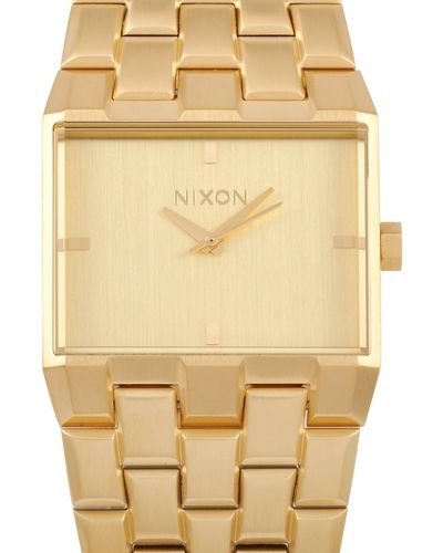 Nixon Ticket Ii All Gold 34mm Watch A1262-502 - Metallic