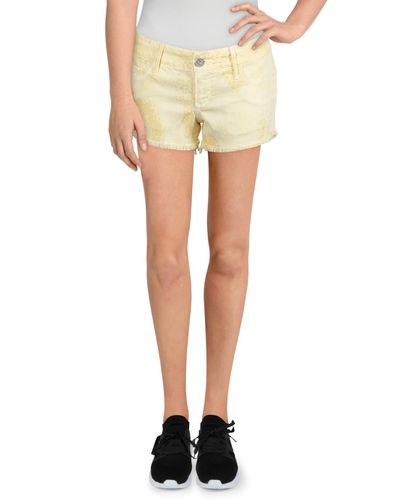 Black Orchid Black Star Low Rise Cut Off Shorts - Natural