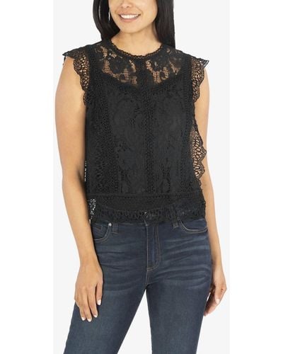 Kut From The Kloth Stella Lace Top - Black