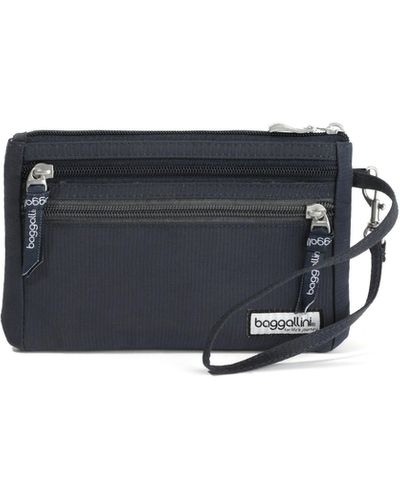 Baggallini Rfid Currency Organizer Wristlet Zip Wallet - Black