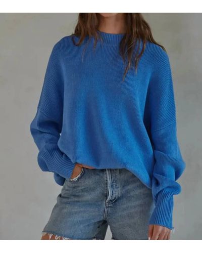 By Together Oversized Cotton-blend Sweater - Blue