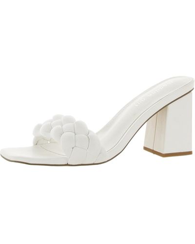 Madden Girl Gracy Braided Padded Insole Slide Sandals - White