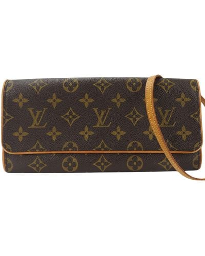 Louis Vuitton Pochette Twin Canvas Clutch Bag (pre-owned) - Brown