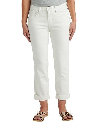 Jag Jeans Petites Carter Girlfriend Mid-rise Ankle Jeans - White