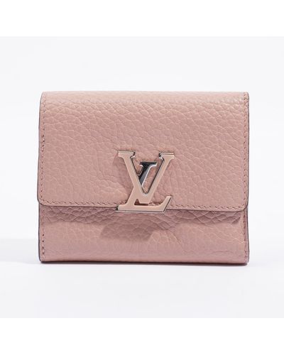 Louis Vuitton Capucines Xs Wallet Rose Taurillon Leather - Pink
