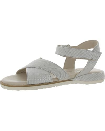 Amalfi by Rangoni Bice Leather Cushioned Ankle Strap - Gray