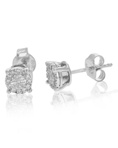 Vir Jewels 1/6 Cttw Lab Grown Diamond Stud Earrings Round Cut And Prong Set - Metallic