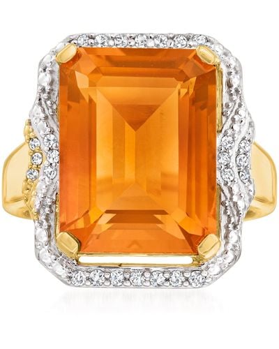 Ross-Simons Madeira Citrine And . Diamond Ring - Orange