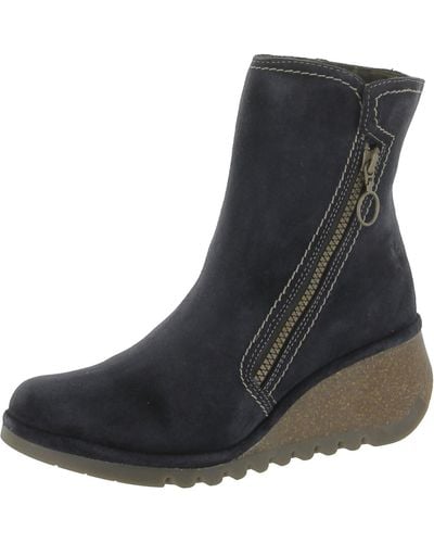 Fly London Nela407fly Suede Logo Ankle Boots - Black