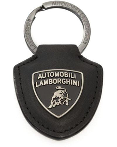 Automobili Lamborghini Exquisite Shield Logo Keyring - Black