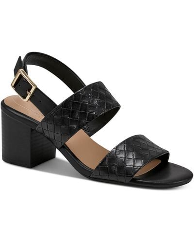 Giani Bernini Hudsonn Faux Leather Ankle Strap Slingback Sandals - Black