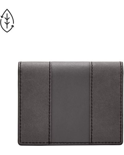 Fossil Everett Leather Slim Minimalist Bifold Front Pocket Wallet - Gray