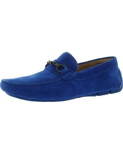 Kenneth Cole Theme Bit Driver Comfort Insole Embellished Loafers - Blue