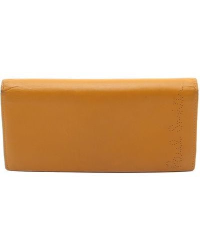 Paul Smith Bi-fold Long Wallet Leather Logo - Brown