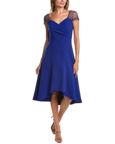 THEIA High-low Cocktail Dress - Blue