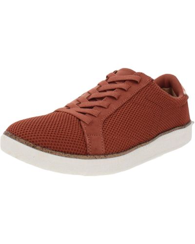 Dr. Scholls Seaside Lace-up Casual And Fashion Sneakers - Red