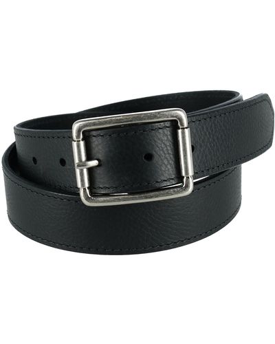 CrookhornDavis Newcastle Natural Grain Leather Belt - Black