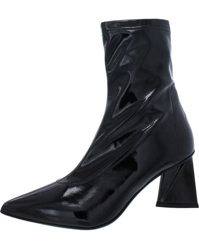 Vince Camuto Courtniee Faux Leather Embossed Ankle Boots - Black